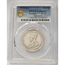AUSTRALIA 1932 . FLORIN . PCGS GENUINE